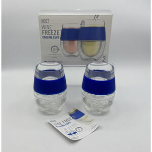 Host Wine Freeze Cooling Cups Insulated Tumblers, Set of 2, Keep Your Wine Cool